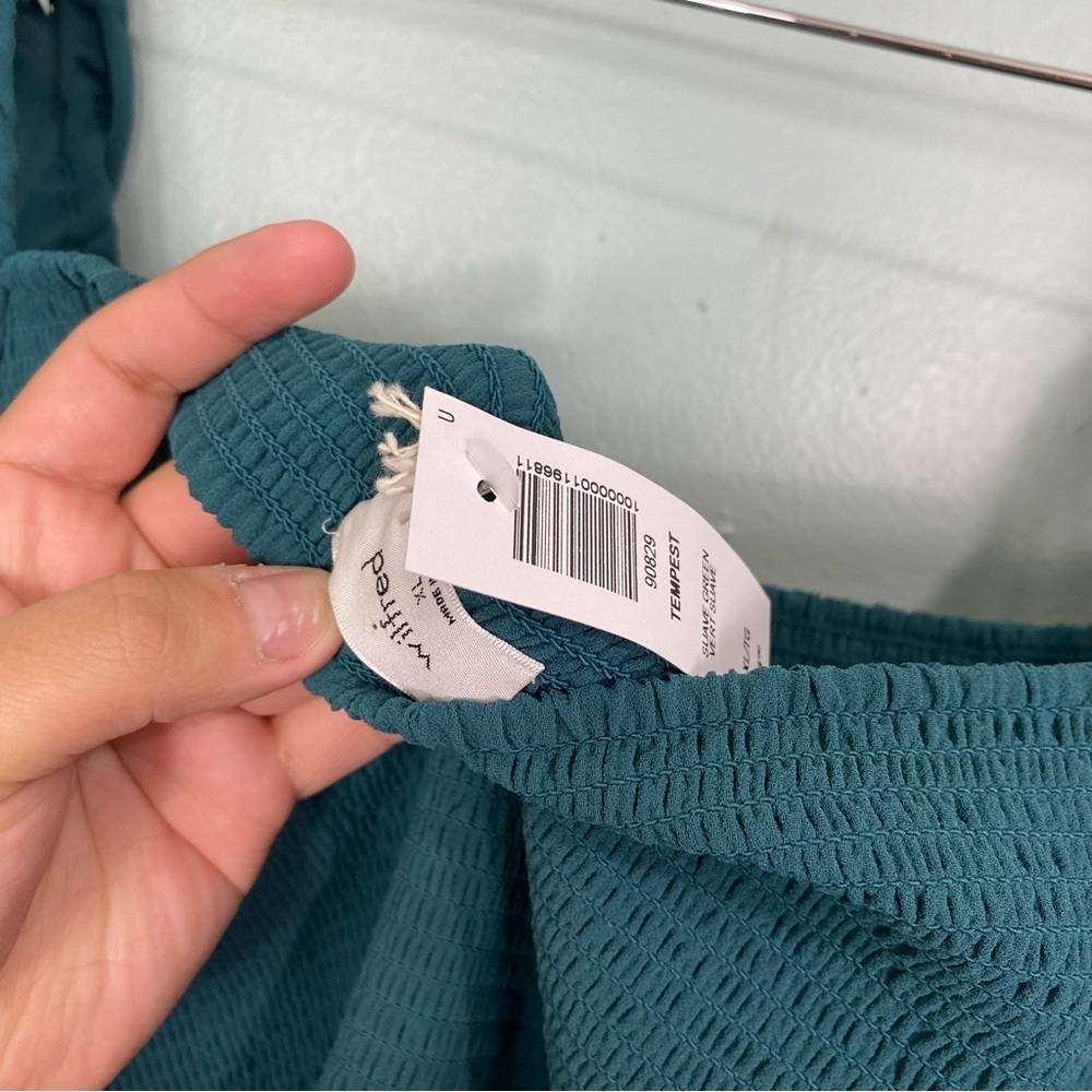 Aritzia Wilfred Tempest Dress Green Long‎ Sleeve Mini - Picture 4 of 6